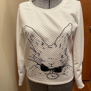 Korean Rabbit Thermal Sweatshirt with zips XL NWOT
